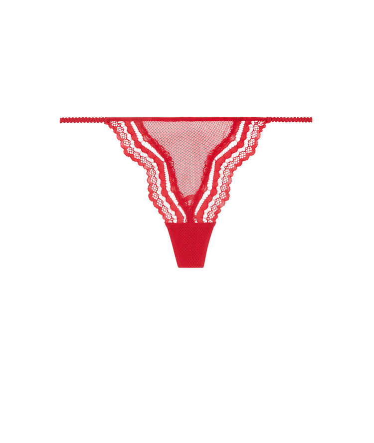 Tanga de tul superstariz rojo.