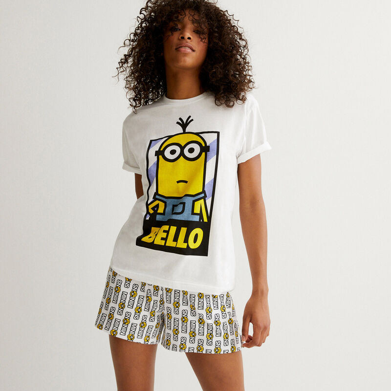 Short con estampado Los Minions - blanco Short con estampado Los Minions - blanco;