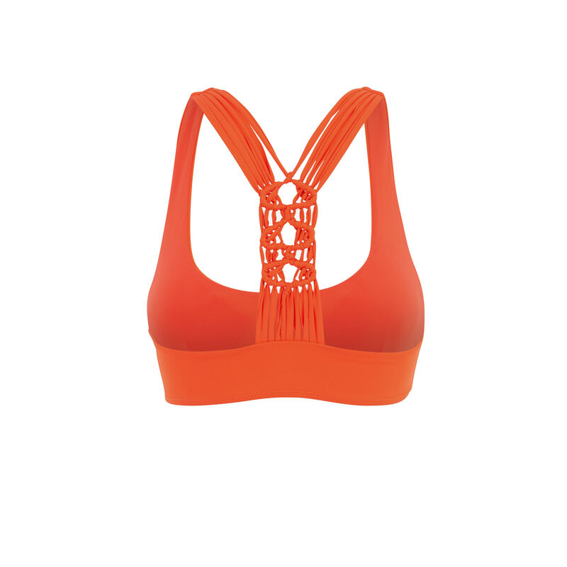 Parte de arriba de bikini bralette naranja africaniz Parte de arriba de bikini bralette naranja africaniz;