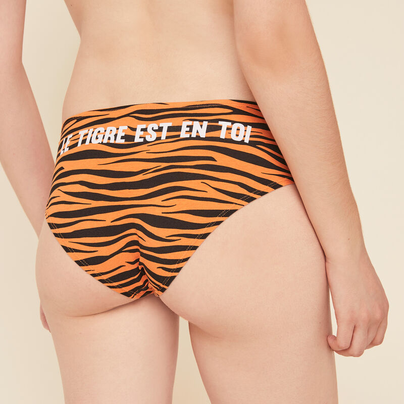 Braguita culotte de algodón con estampado de tigre frostigriz Braguita culotte de algodón con estampado de tigre frostigriz;