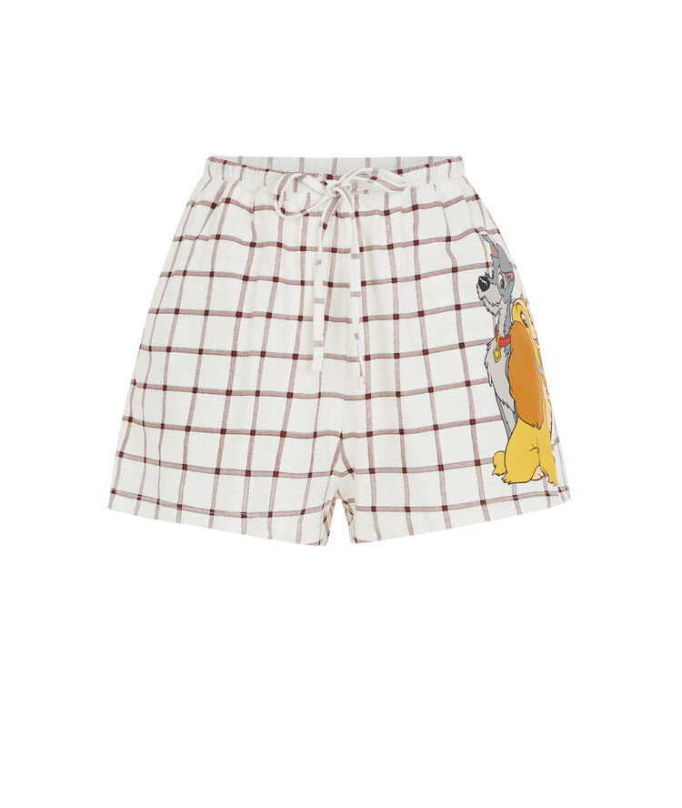 Short la dama y el vagabundo - blanco blanco.