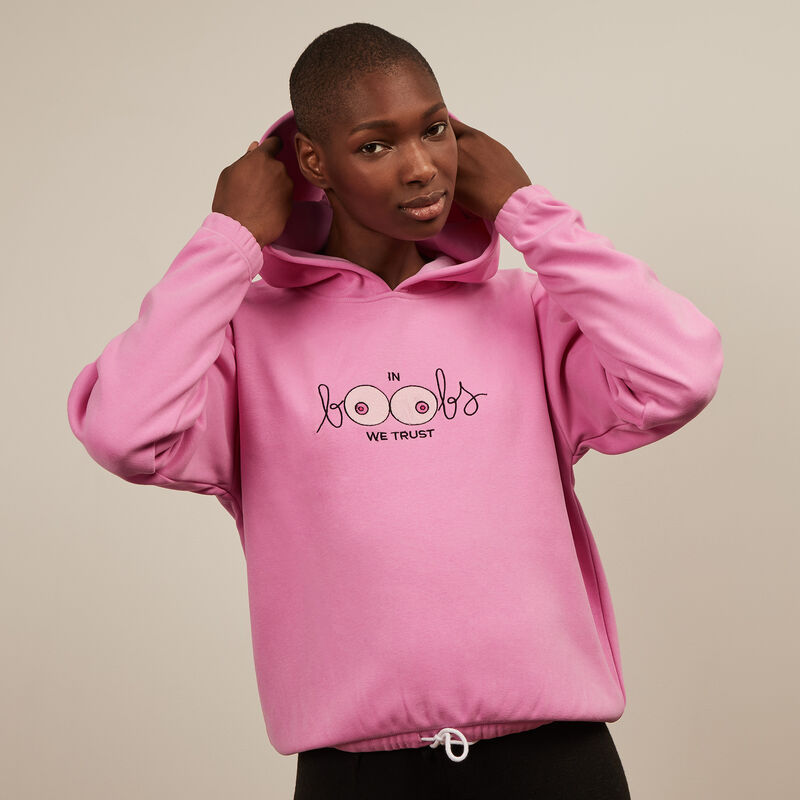 sudadera in boobs we trust - rosa sudadera in boobs we trust - rosa ;