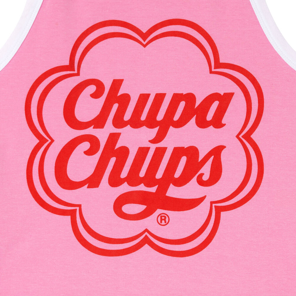 Camiseta sin mangas chupa chups - rosa rosa.