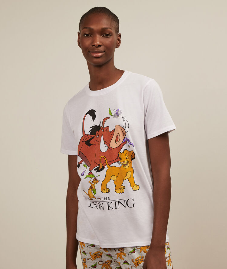 Set de pijama el rey león - blanco blanco.
