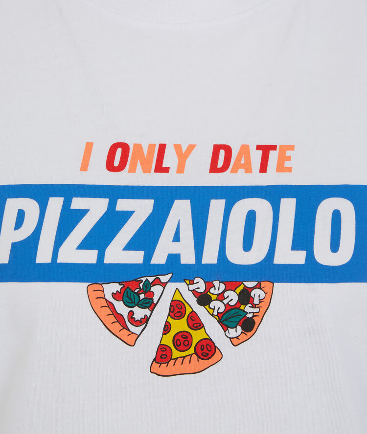 Top con estampado de pizza - blanco blanco.