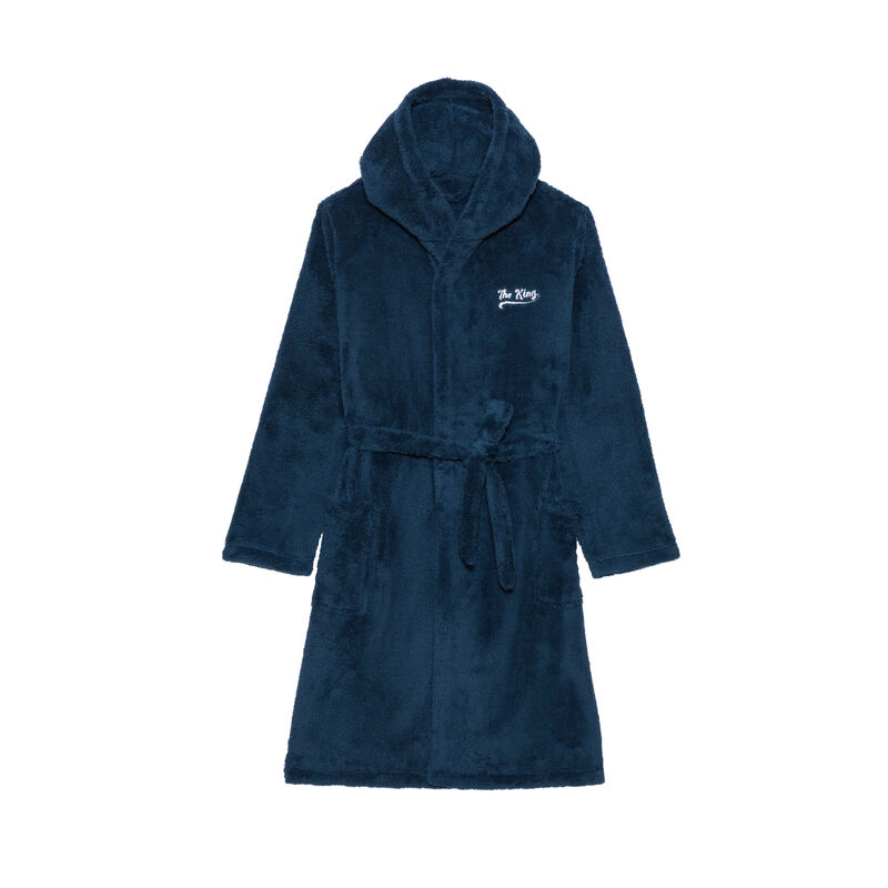 peignoir polaire king - bleu peignoir polaire king - bleu ;