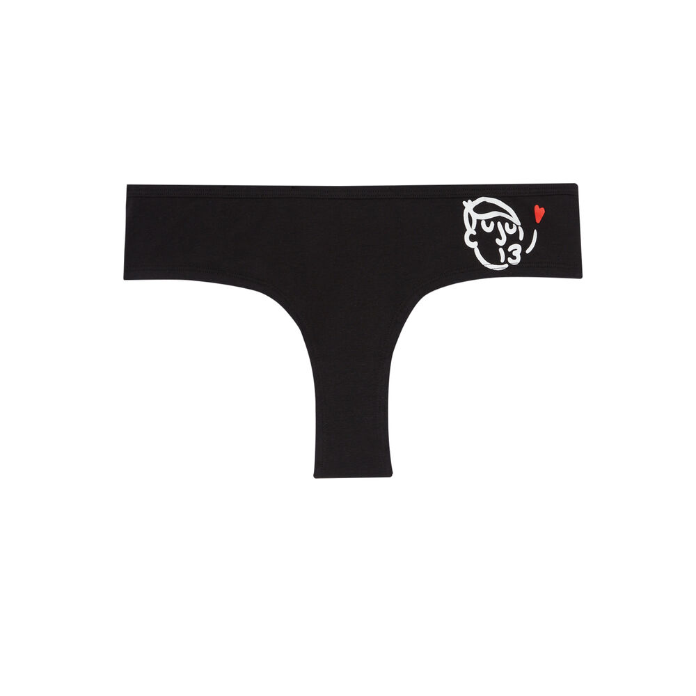 Braguita culotte con estampado ivan peev - negro negro.