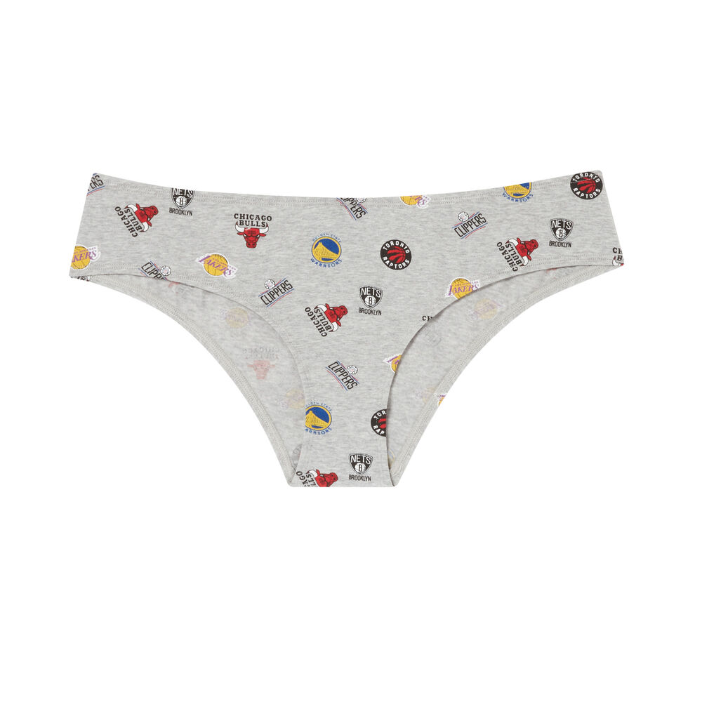 Braguita culotte con estampado team nba - gris gris.