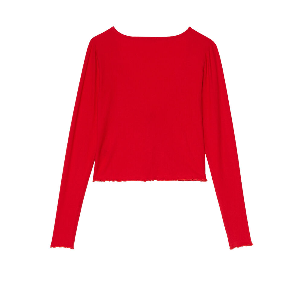 Chaqueta para anudar de manga larga - roja rojo.