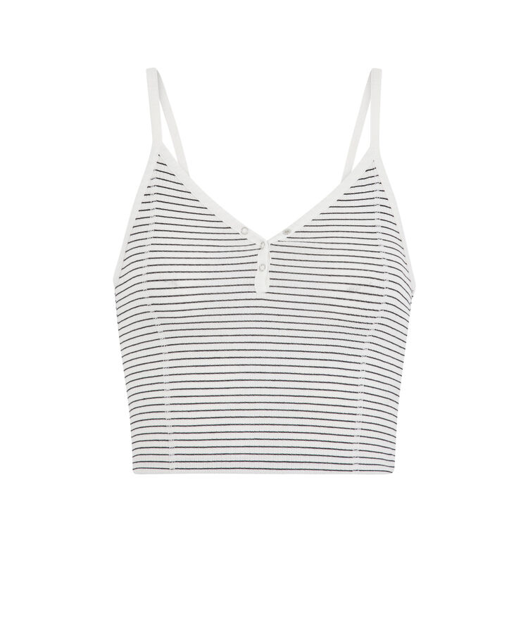 Crop top con automáticos petitrayiz negro.