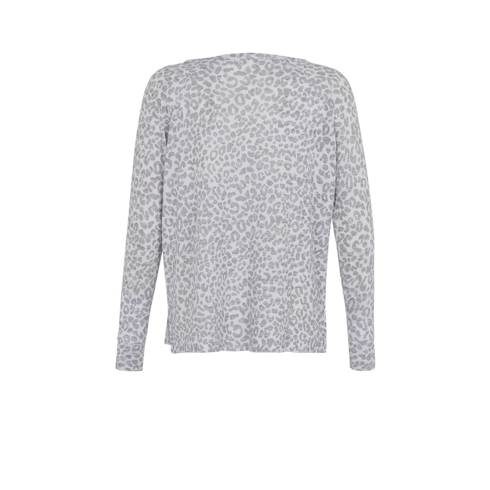 Top con estampado de leopardo - blanco blanco.