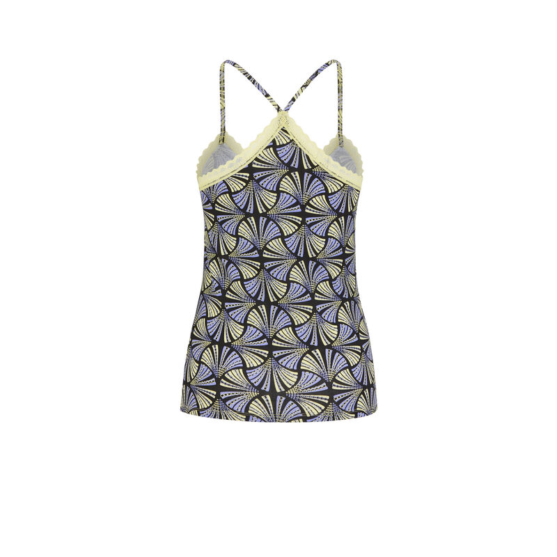 Top de tirantes finos con estampado - amarillo Top de tirantes finos con estampado - amarillo;