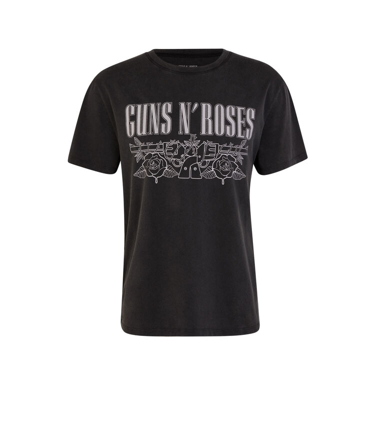 Camiseta con estampado gunrosiz negro.