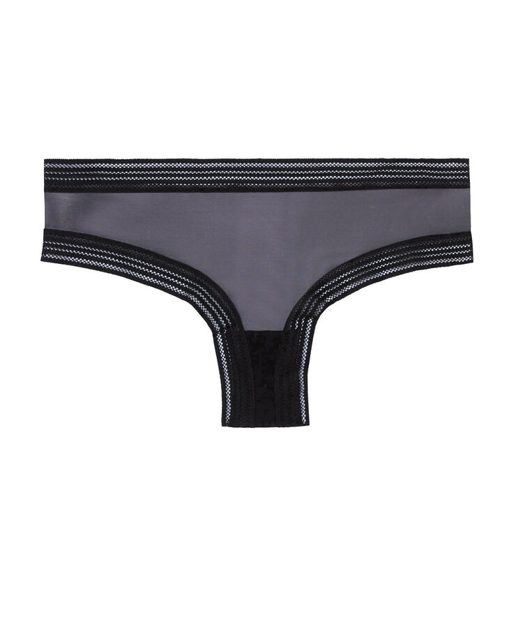 Braguita culotte de tul wafiz negro.