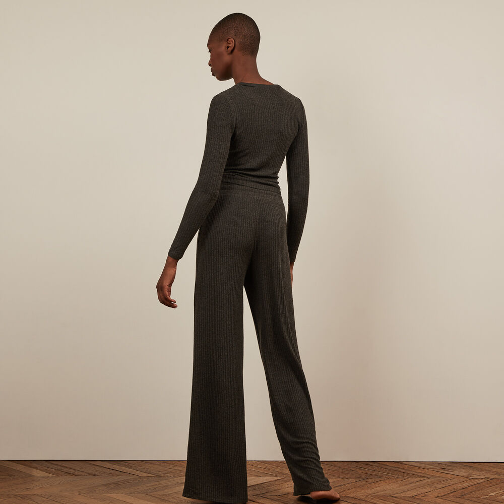 Pantalón ancho - negro negro.