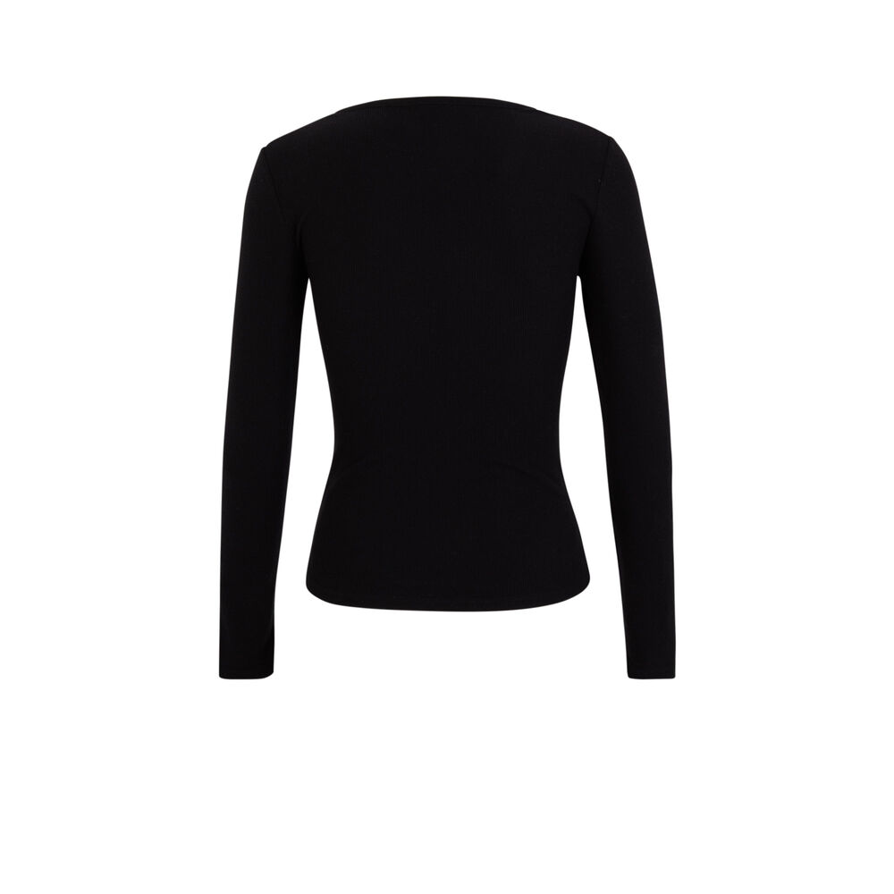 Top de manga larga - negro negro.