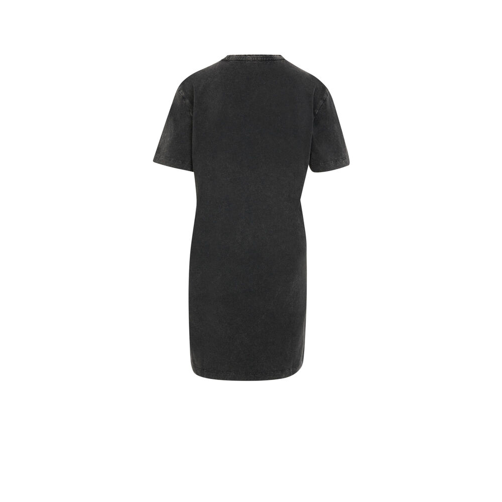 Camiseta larga de manga corta de mulán - negra negro.