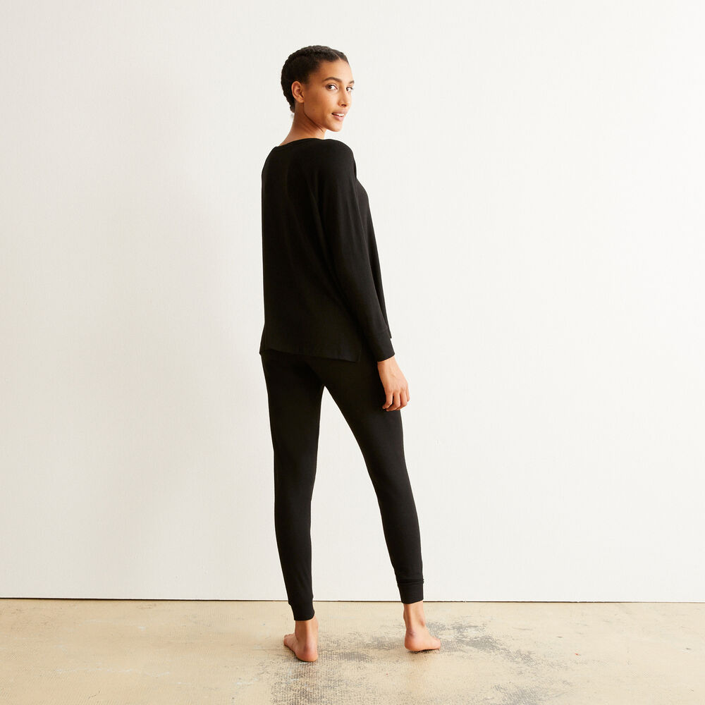 Pantalón de punto - negro negro.