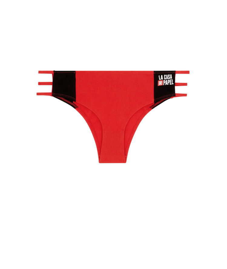 Braguita culotte de algodón casa de papel - roja rojo.