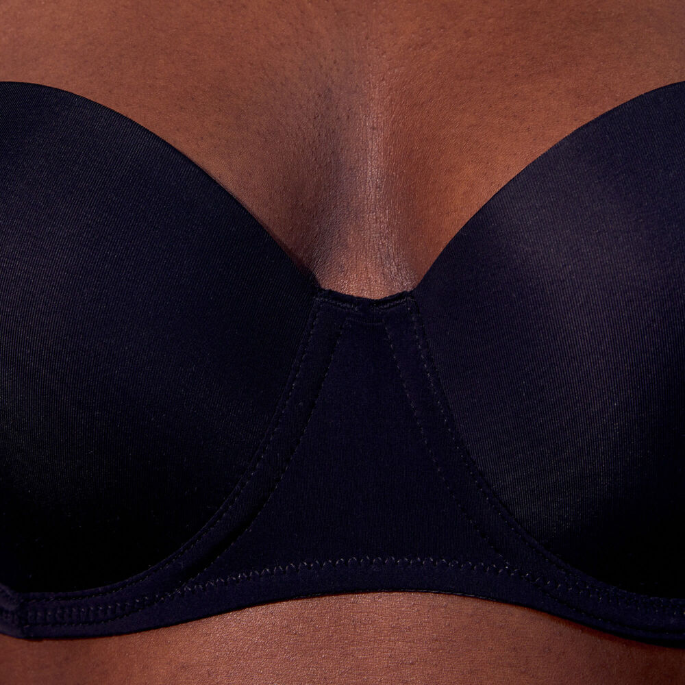 Sujetador bandeau de microfibra - negro negro.