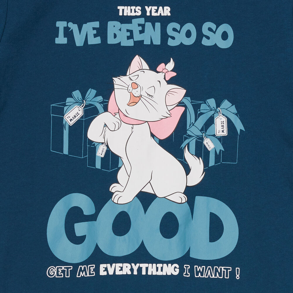 Juego de pijama de manga corta aristogatos - azul azul.