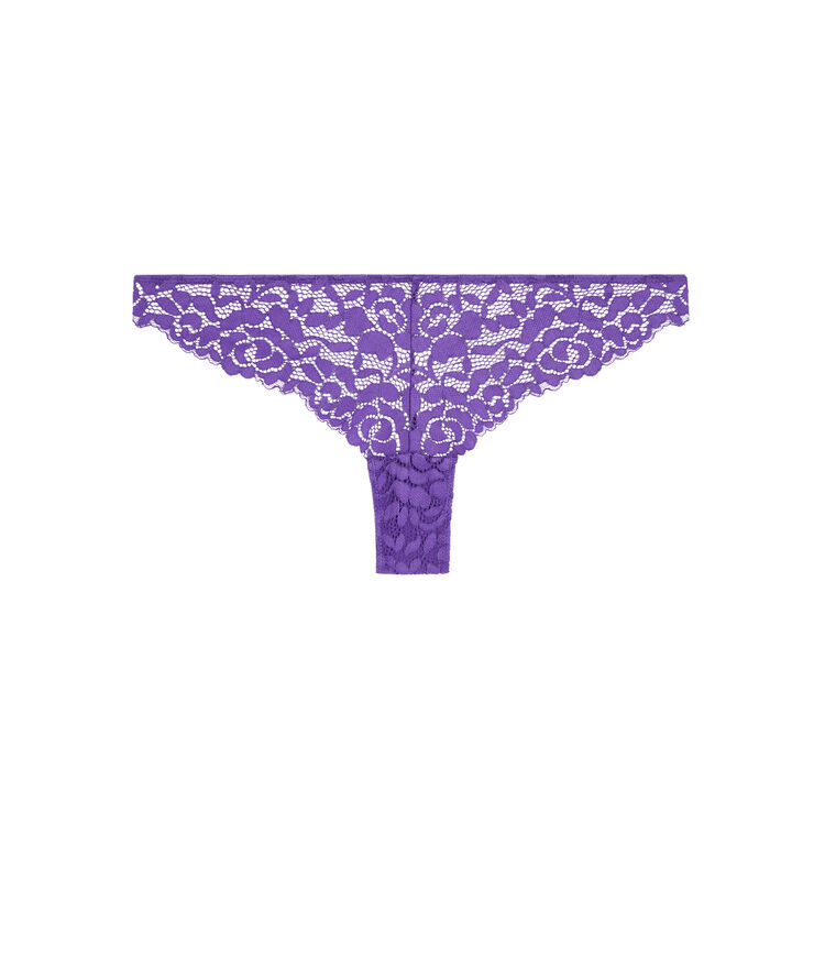 Tanga de encaje luluiz violeta.