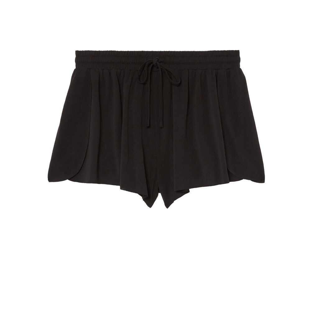 Short fluido abierto - negro negro.