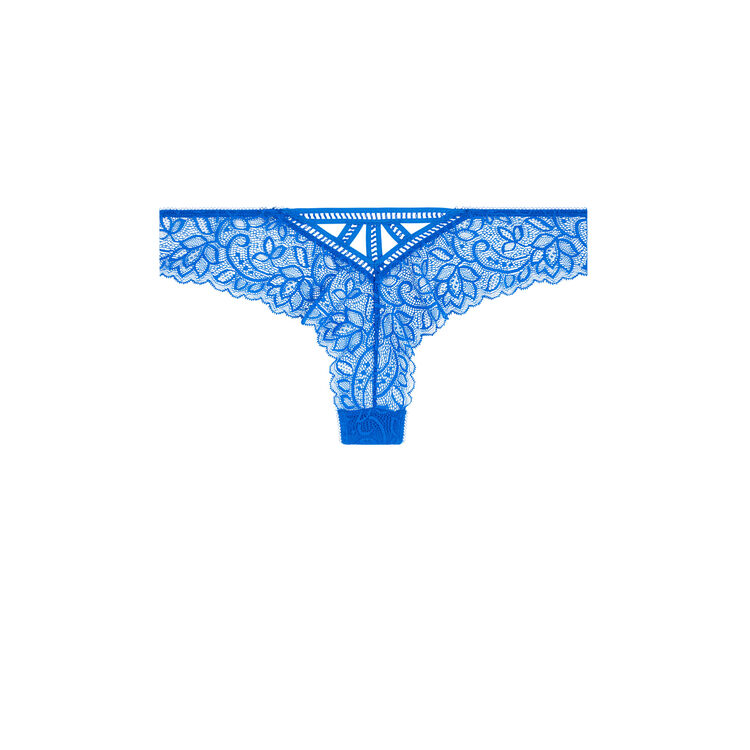 Braguita brasileña de encaje sayiz azul real.