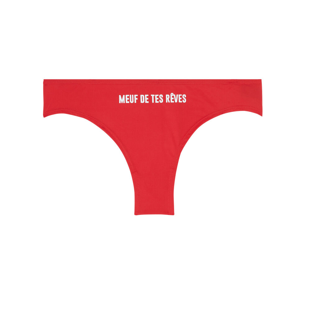Braguita culotte estampado meuf de tes rêves - roja rojo.
