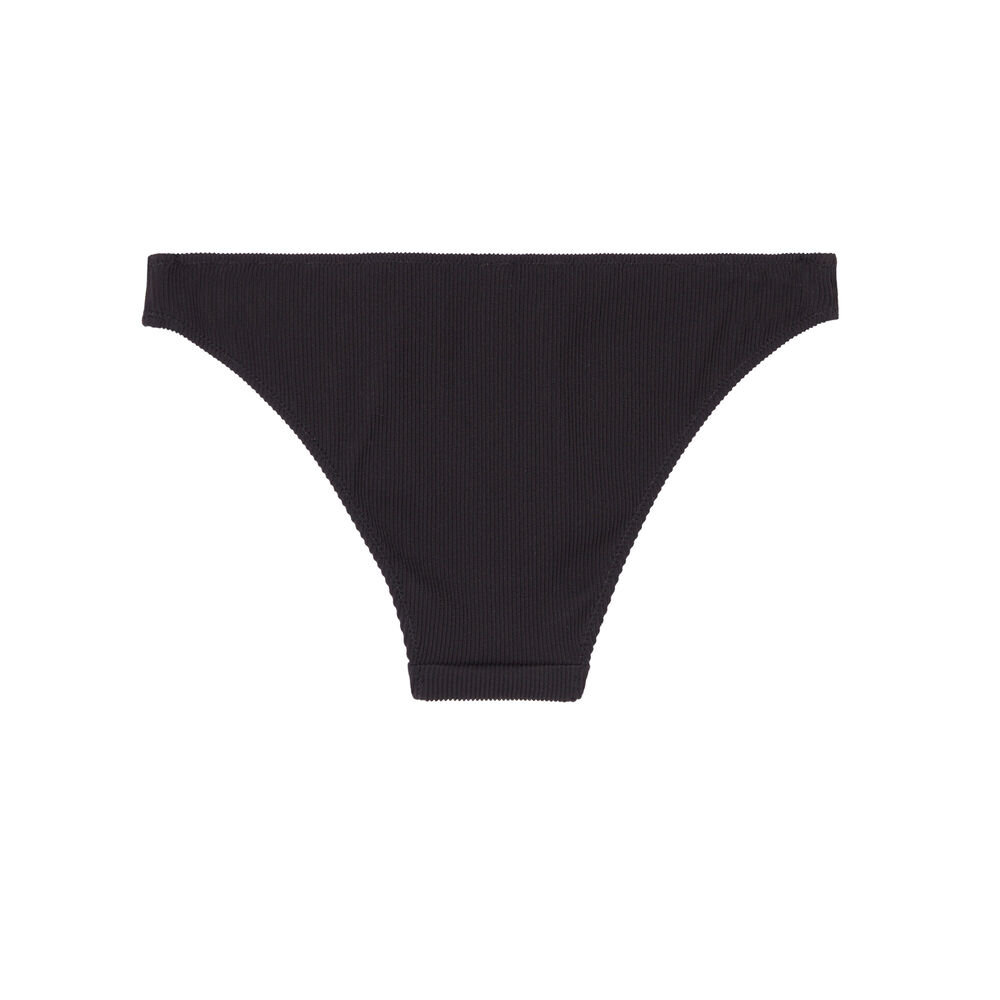 Braguita de bikini gofrada - negra negro.