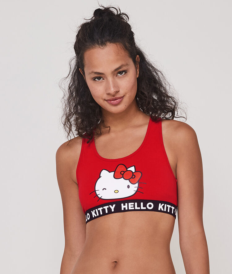 Sujetador brassière estampado hello kitty hellokittiz rouge.
