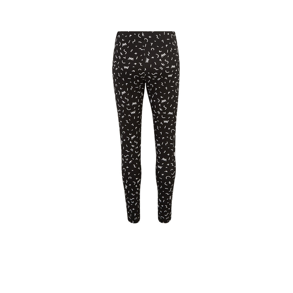 Leggings con motivos blancos - negro negro.