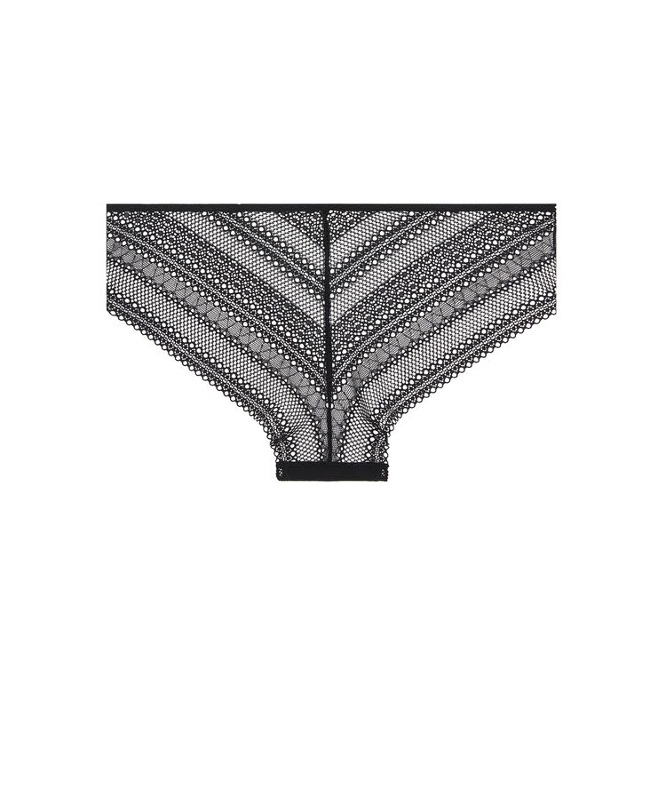 Shorty de tul con detalles guipur anjaiz noir.
