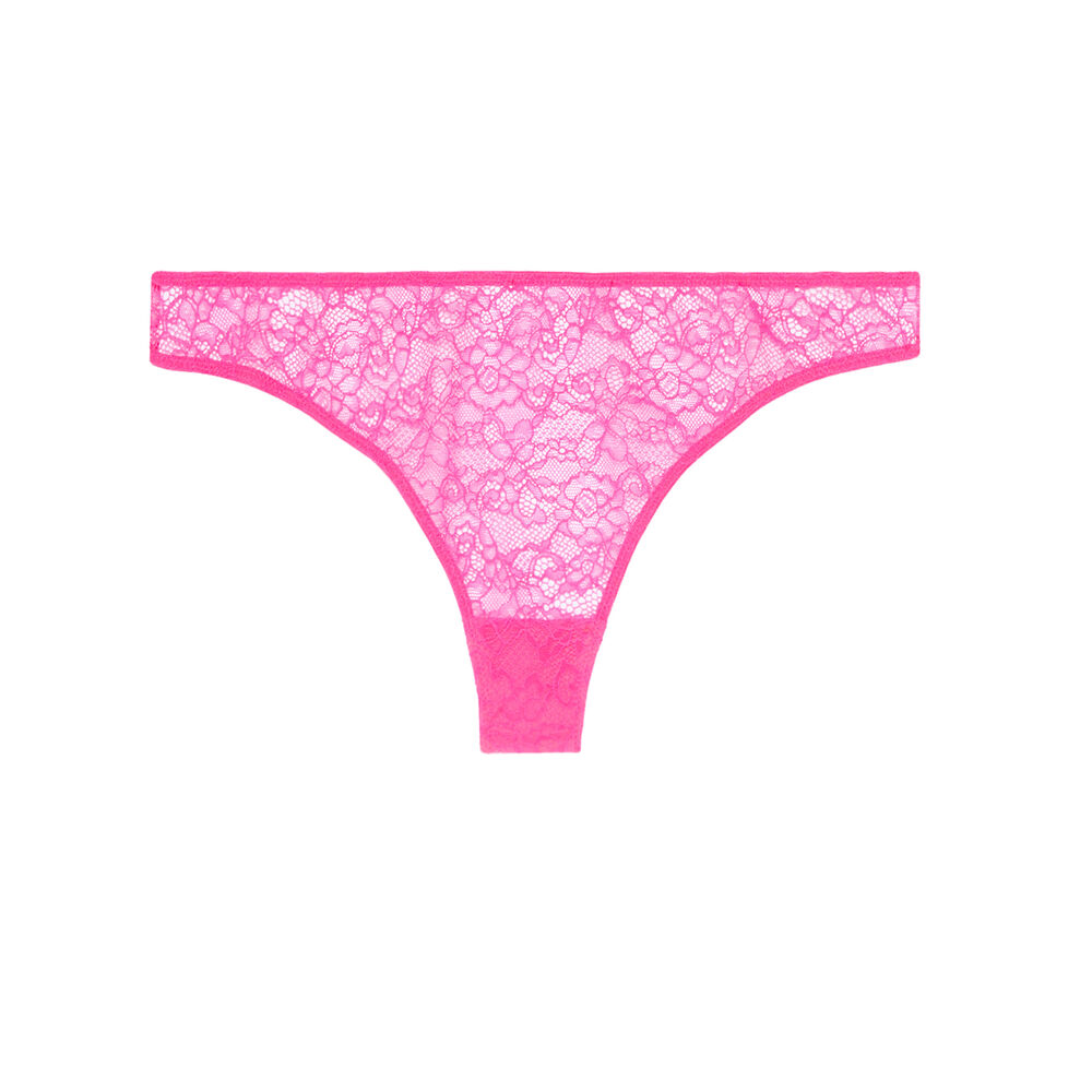 Braguita brasileña de encaje - rosa rosa.