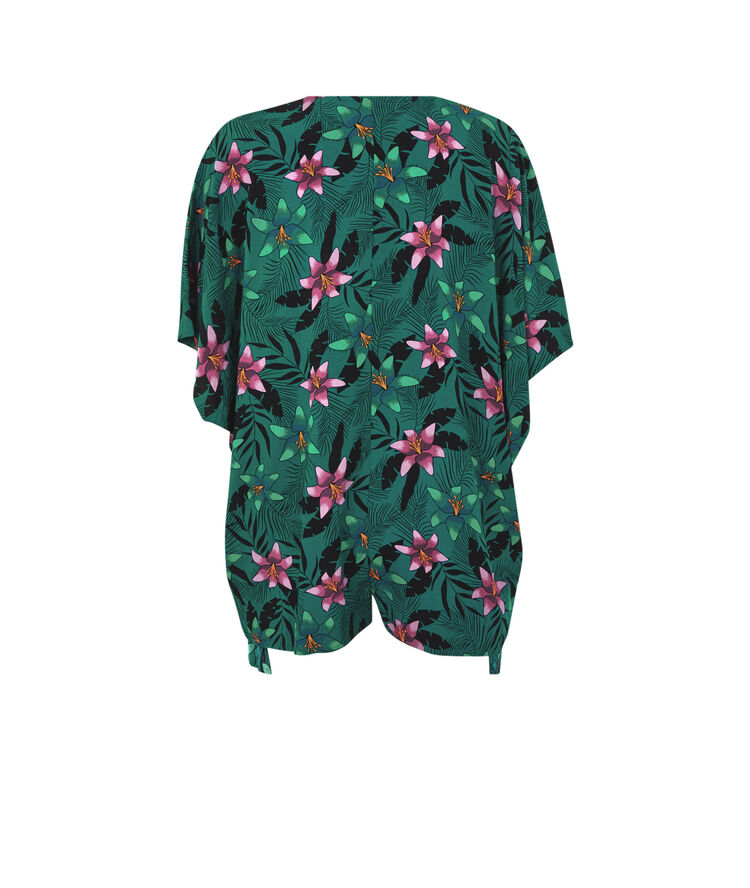 Mono corto estampado tropical - verde verde.