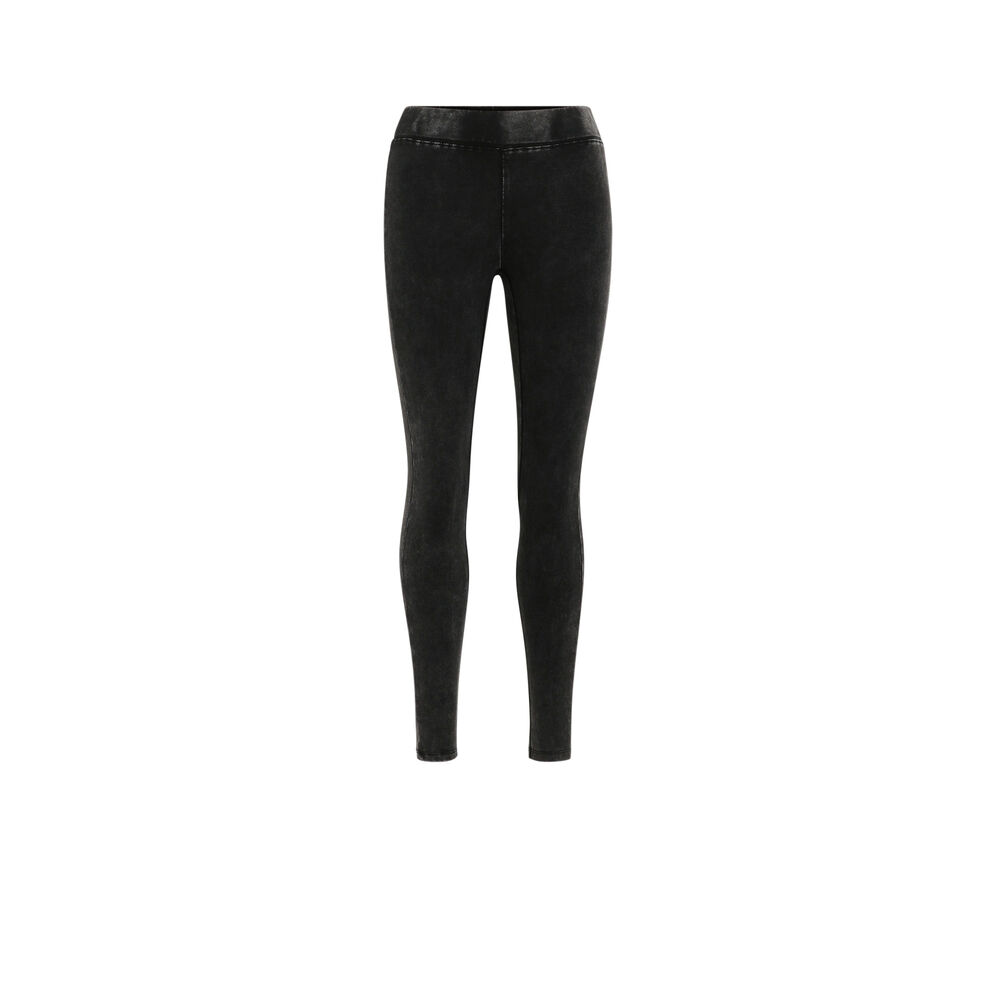 Leggings efecto envejecido - negro negro.