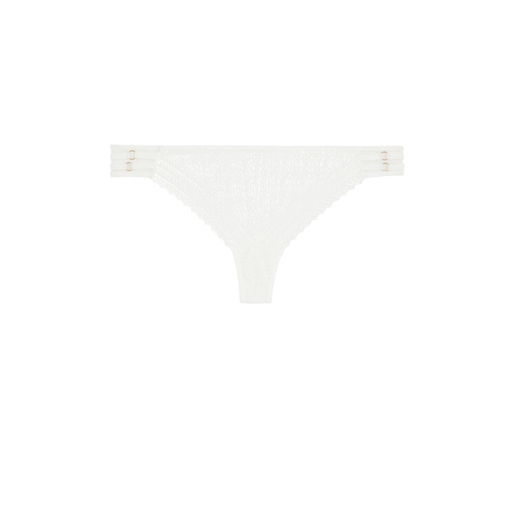 Sting de encaje con detalle de joyas blanco.