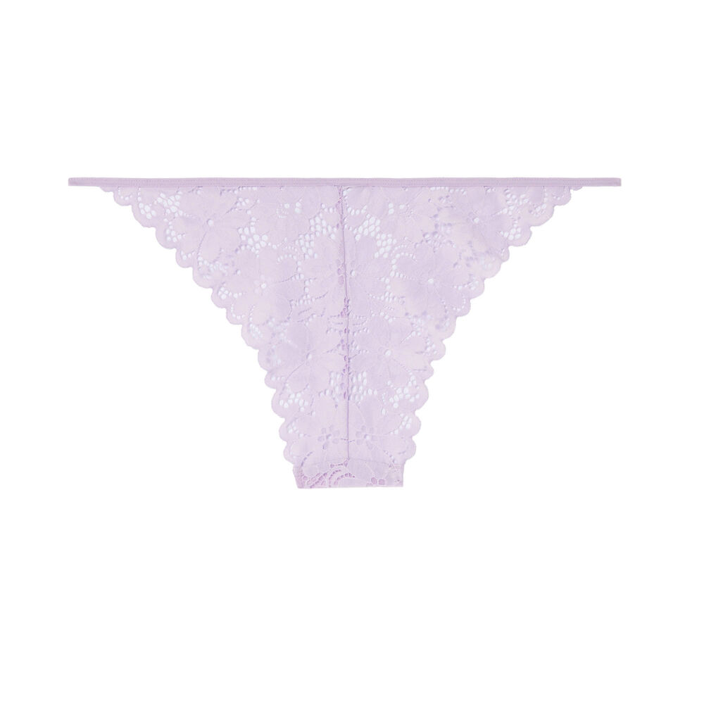 Braguita de encaje bordado - lila violeta.