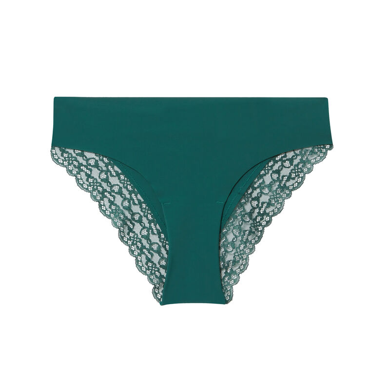 Braguita de microfibra y encaje - verde pino Braguita de microfibra y encaje - verde pino;