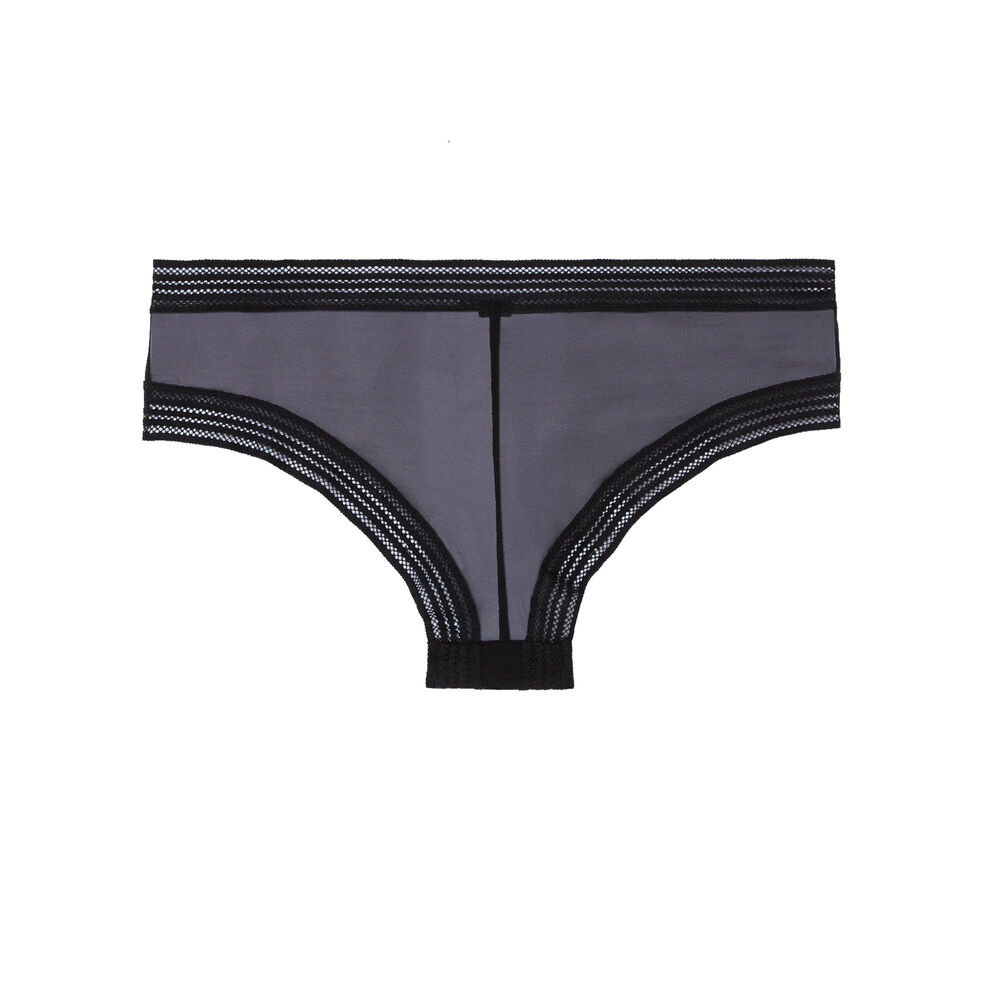 Braguita culotte de tul wafiz negro.