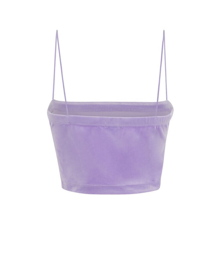 Crop top de terciopelo - morado morado.