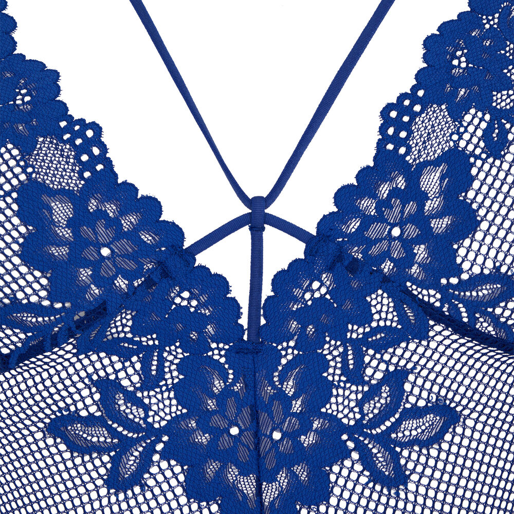 Body de rejilla - azul real azul.