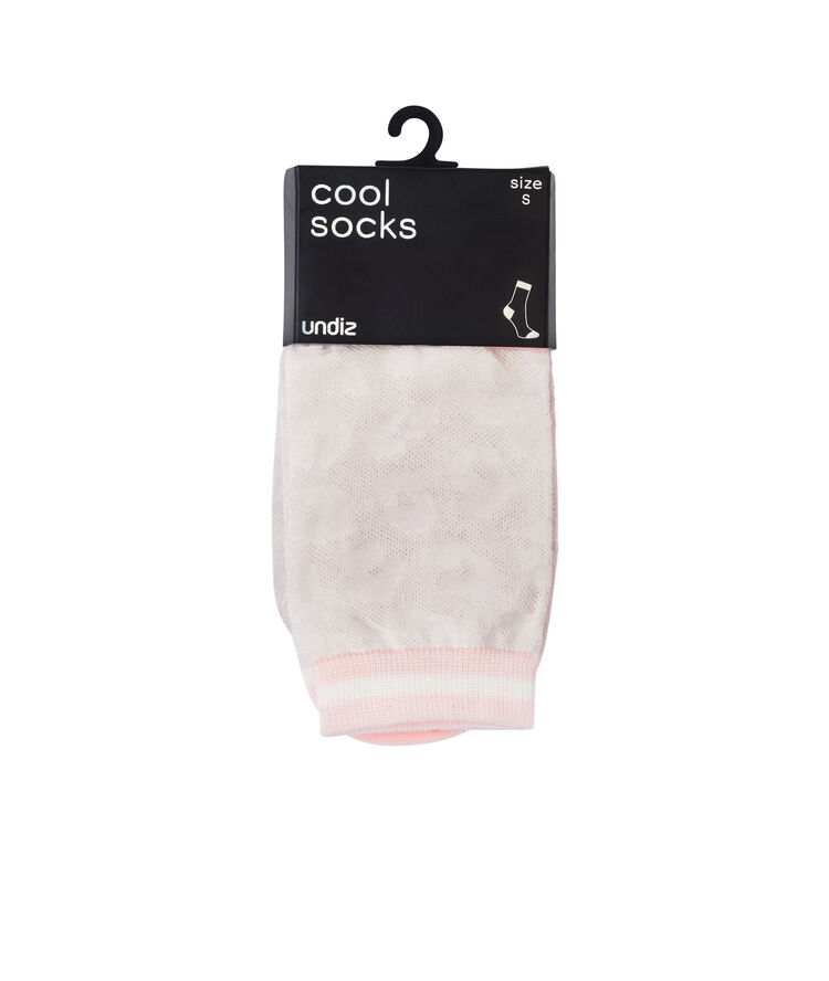 Calcetines jacquard de leopardo - blanco blanco.