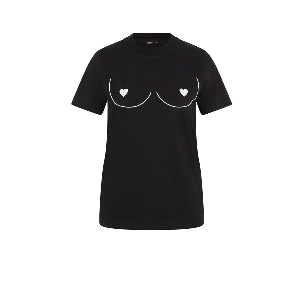Top estampado boobs bigboobiz negro.