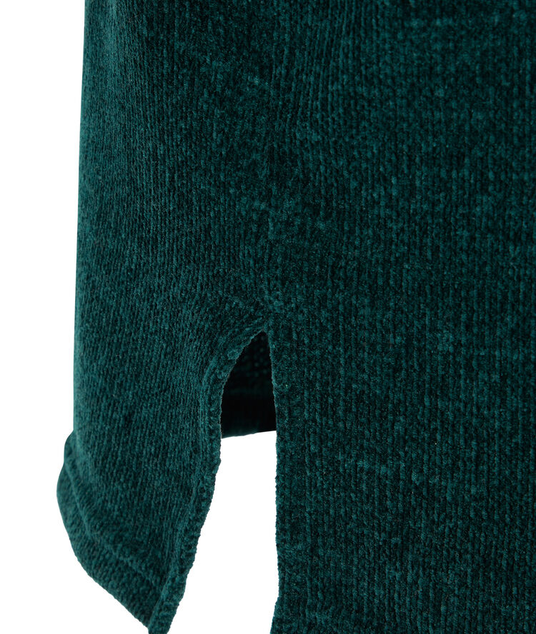 Top de manga larga chenilliz verde.
