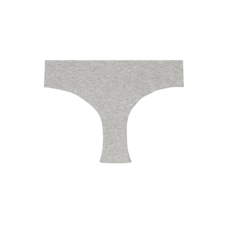 Braguita culotte de algodón liso - gris Braguita culotte de algodón liso - gris;