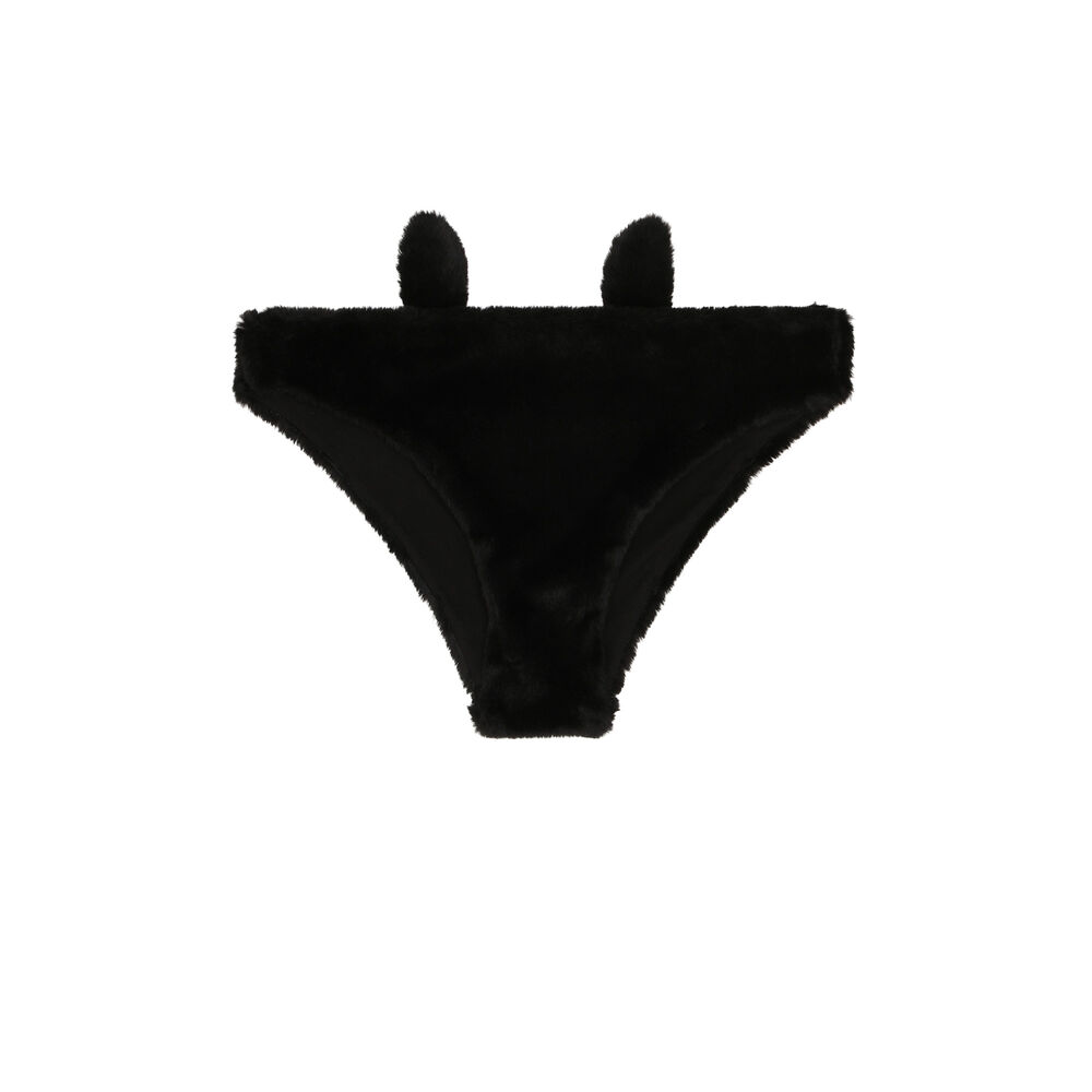 Braguita pelo de conejito - negro negro.