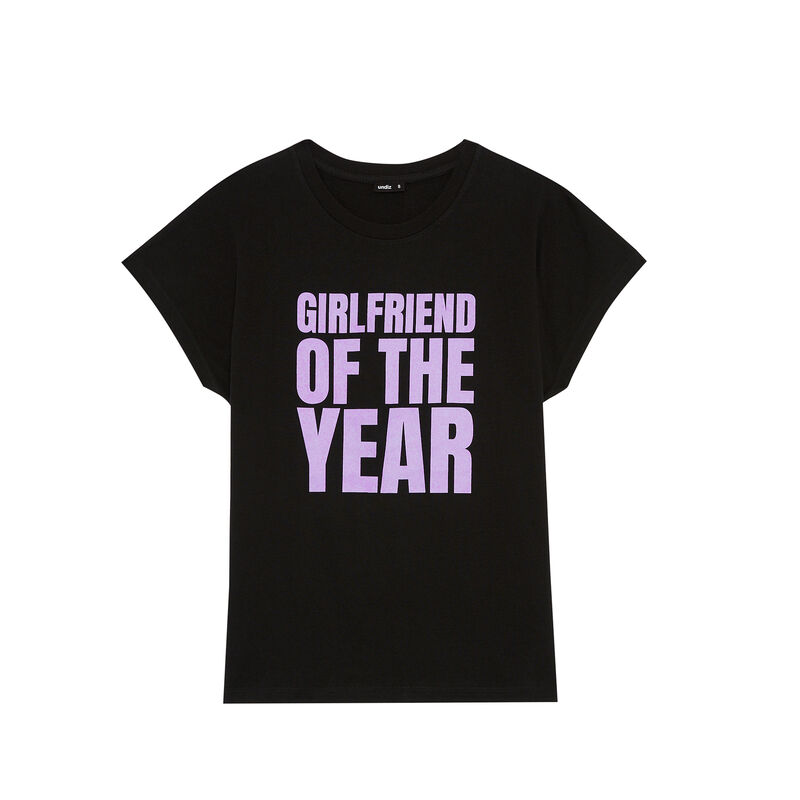 top con mensaje girlfriend of the year - negro top con mensaje girlfriend of the year - negro;