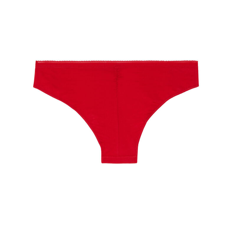 Braguita de algodón lisa - roja Braguita de algodón lisa - roja;