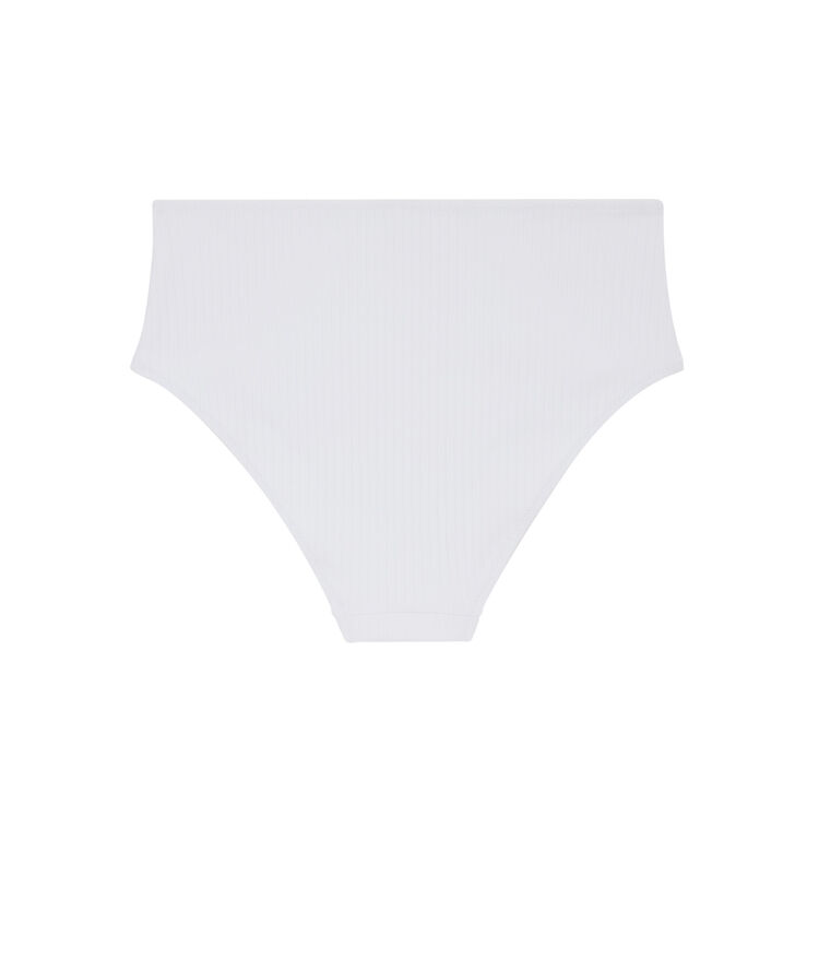 Parte de abajo de bikini braguita de talle alto - blanco blanco.